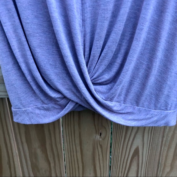 Antibes Blanc Shirt Front Twist Sz. S Plum Beige Athlesuire - Picture 2 of 9